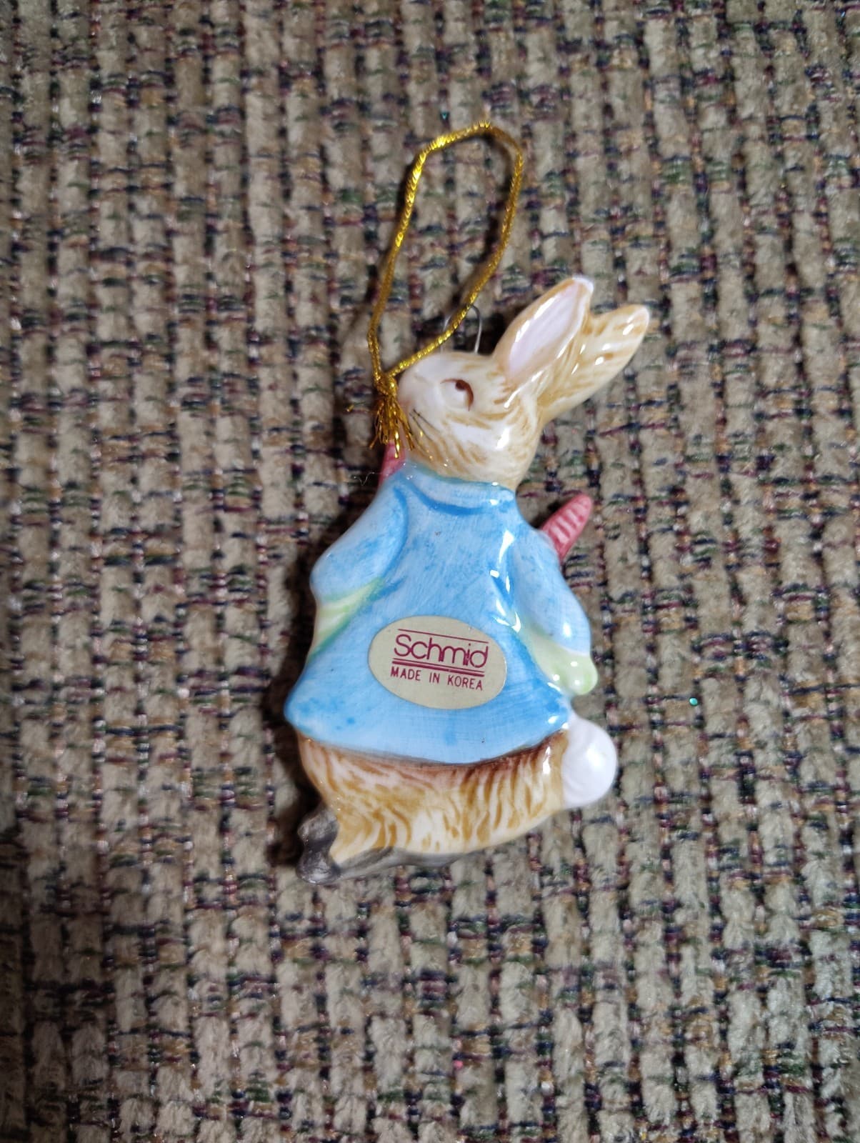 Collectible Schmid Beatrix Potter Peter Rabbit Porcelain Figurine Ornament 1982 - Thumbnail 2