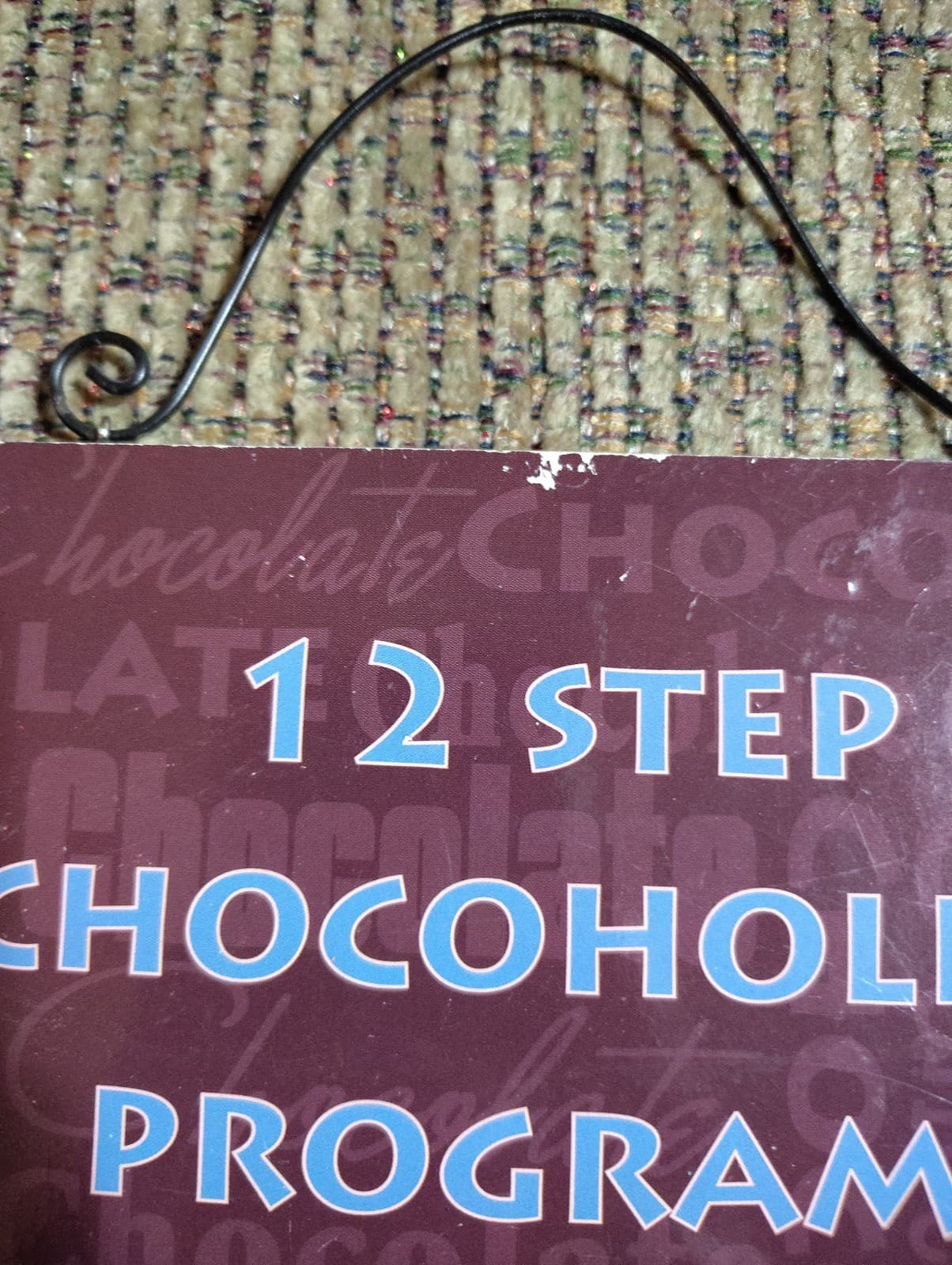 12-step Chocoholics Program Wooden Sign, Door Hanging, Wall Hanging, Humorous - Thumbnail 2