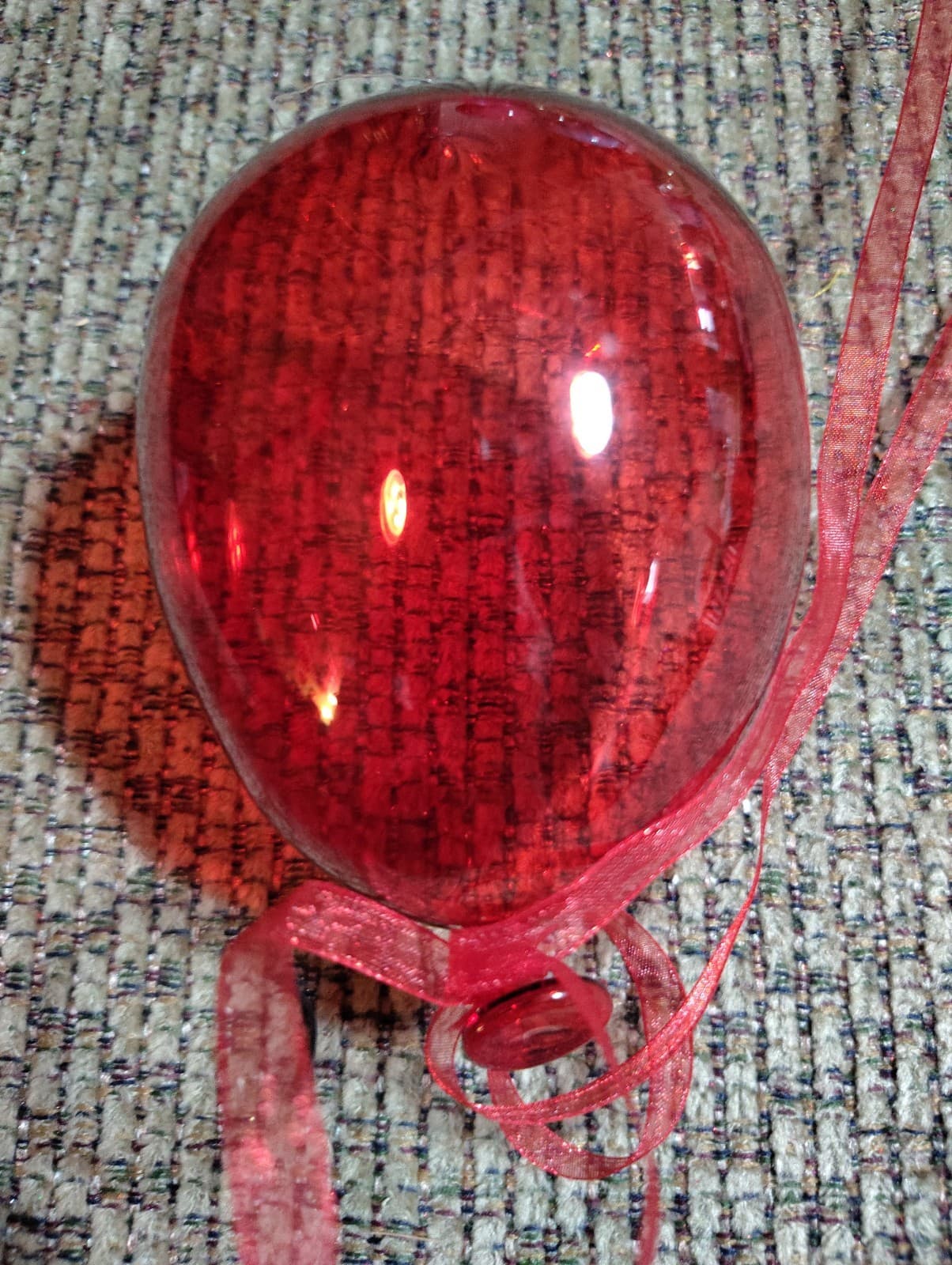 Murano Inspired Hand Blown Glass Balloon Ornament Red/Green You Choose The Color - Thumbnail 5