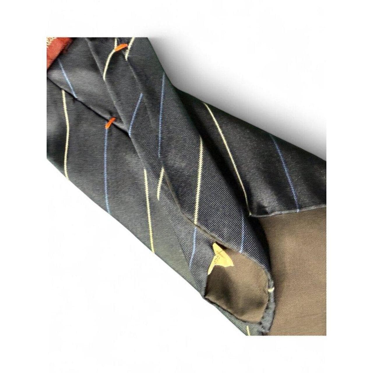 Vintage 80s Oscar de la Renta Silk Striped Tie Porter-Stevens New Orleans - Thumbnail 2