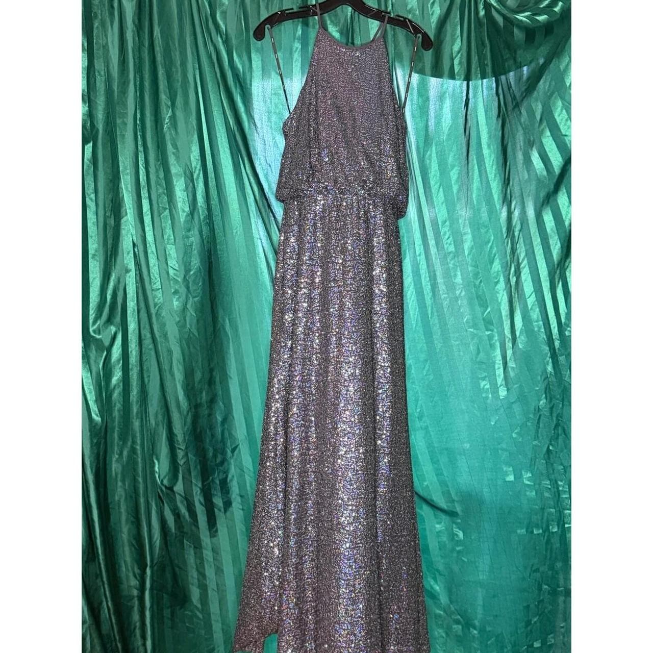 Vera Wang Sequin Evening Gown Dress Size 10 - Thumbnail 6