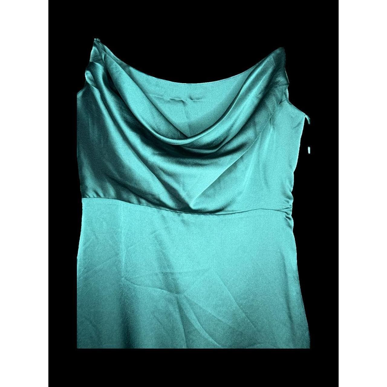 Emerald Charisma Cowl Neck Gown - Size Medium - Thumbnail 2
