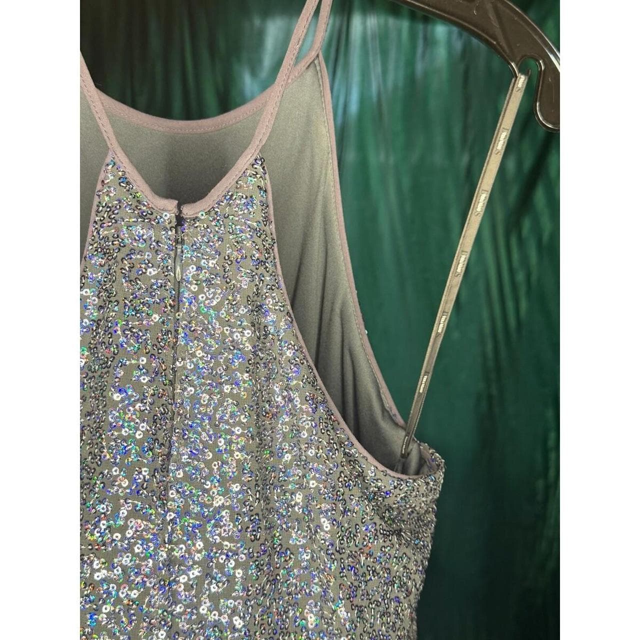 Vera Wang Sequin Evening Gown Dress Size 10 - Thumbnail 4