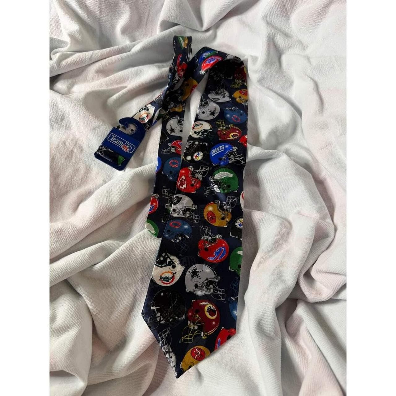 NFL Silk Tie with Football Helmets Design - Team Spirit - Thumbnail 2