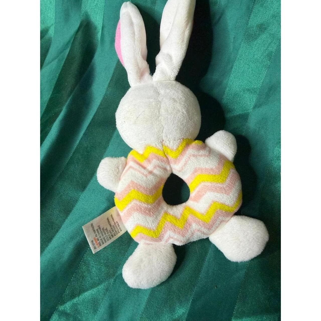 GUND Bunny Plush Ring Rattle Toy - Perfect for Little Hands - Thumbnail 3