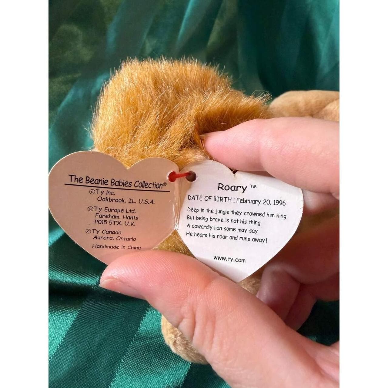 Ty Beanie Babies Roary Lion Plush Toy - Collectible - Thumbnail 5