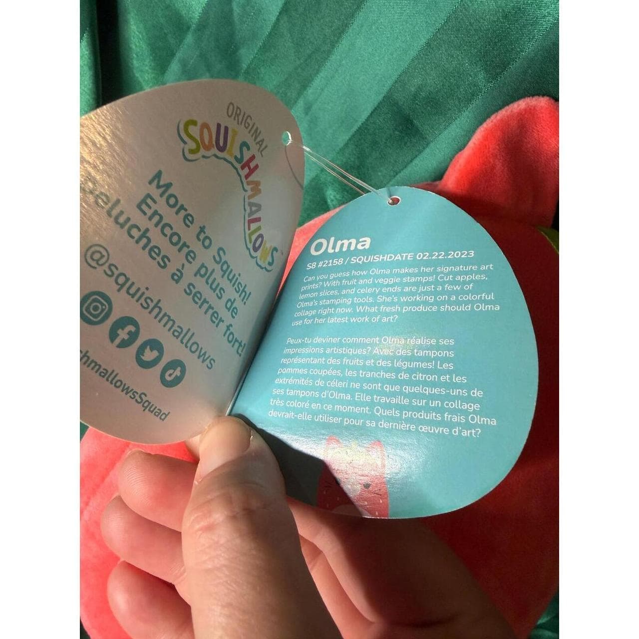 Squishmallows Olma Strawberry Plush Toy - Bundle Discounts Available! - Thumbnail 2