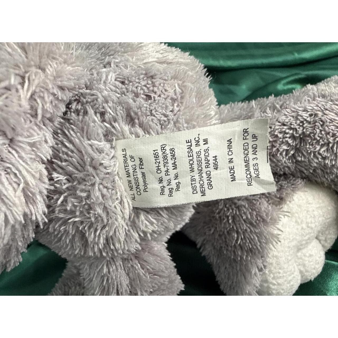 Vintage 2006 Animal Adventure Gray White Cat Kitten Plush Pink Toy - Thumbnail 2