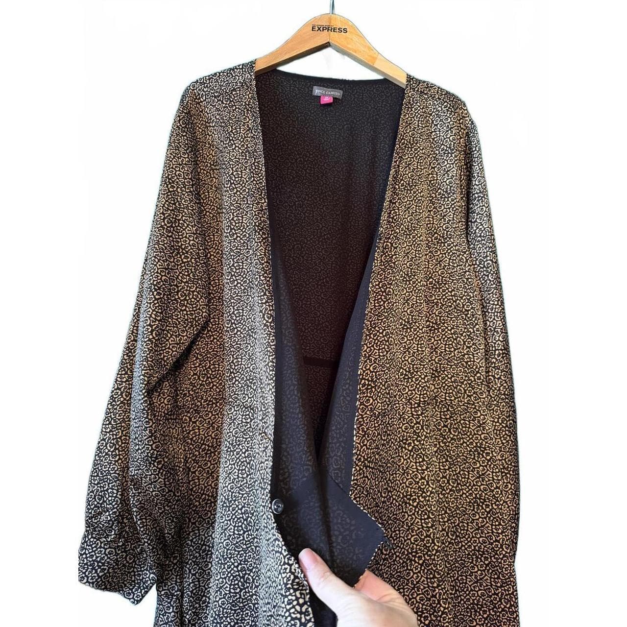 Vince Camuto Leopard Print Kimono Cardigan