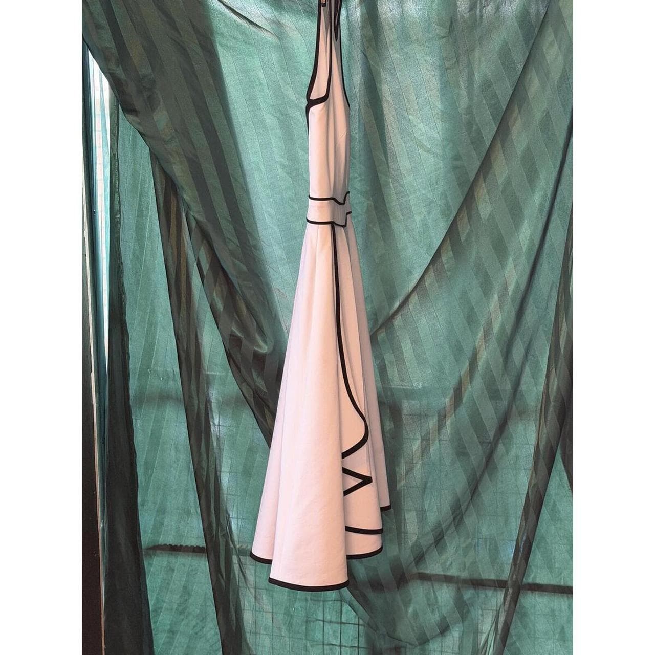 Calvin Klein Sleeveless WHITE Dress with Black Trim - Thumbnail 4