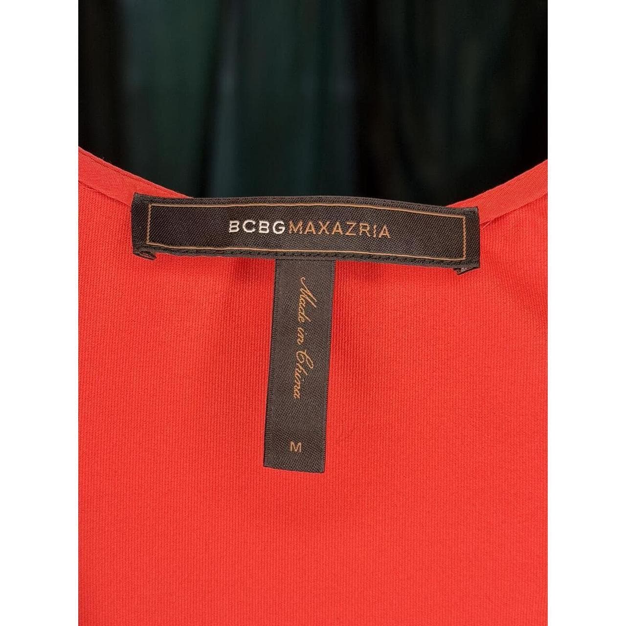 BCBGMAXAZRIA 100% Silk Red Ruffled Dress Sheer Tiered Dress - Thumbnail 4