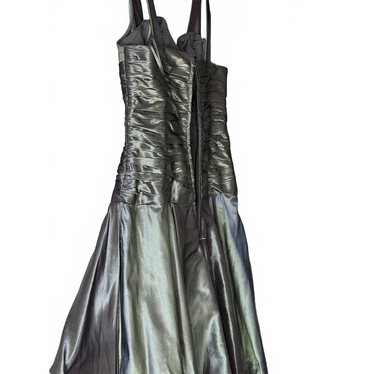 **Teri Jon Rickie Freeman Emerald Silk Gown – Size 10** - Thumbnail 5