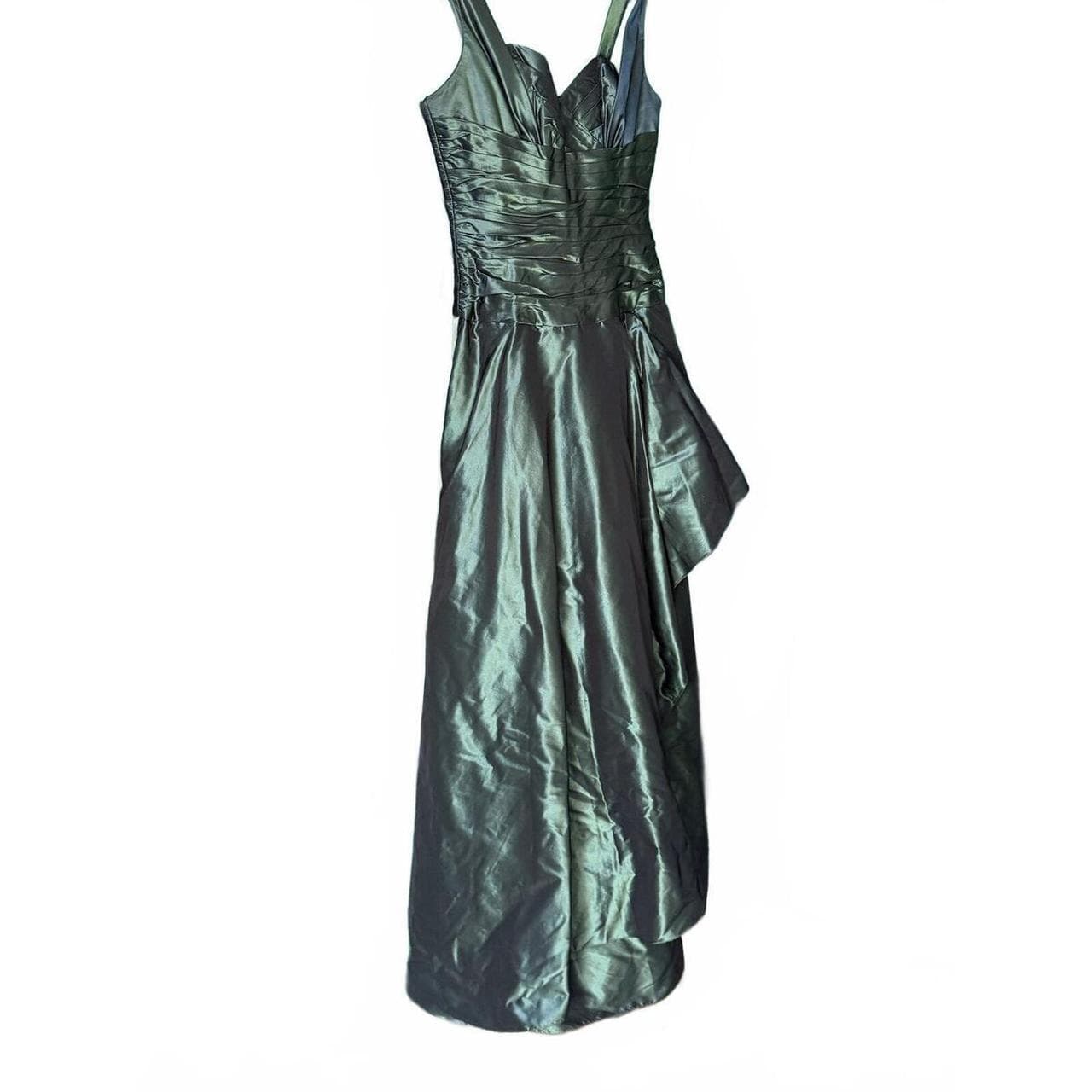 **Teri Jon Rickie Freeman Emerald Silk Gown – Size 10** - Thumbnail 2