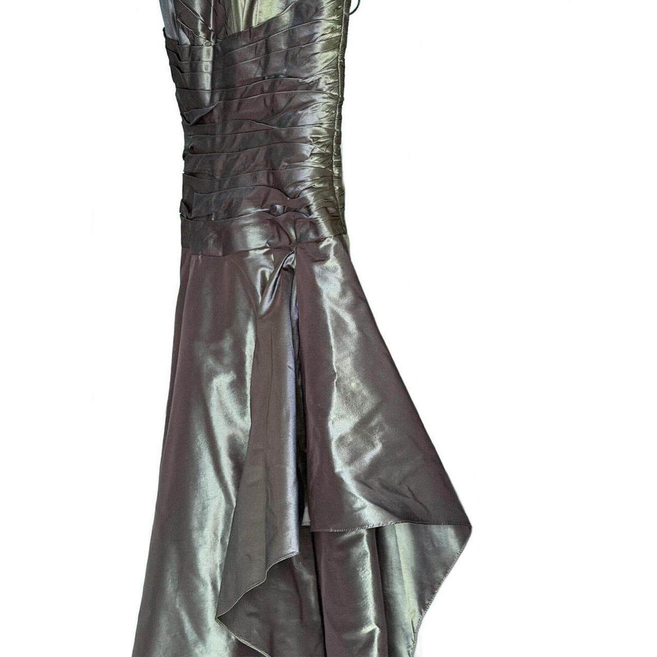 **Teri Jon Rickie Freeman Emerald Silk Gown – Size 10** - Thumbnail 4