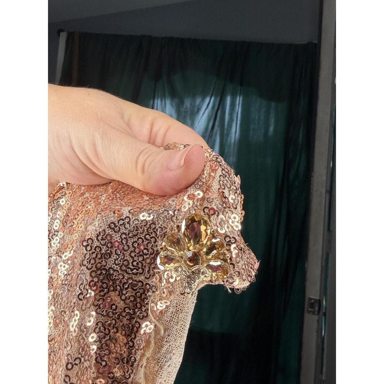 Banjul Metallic Sequin & Feather Party Dress ✨ - Thumbnail 4