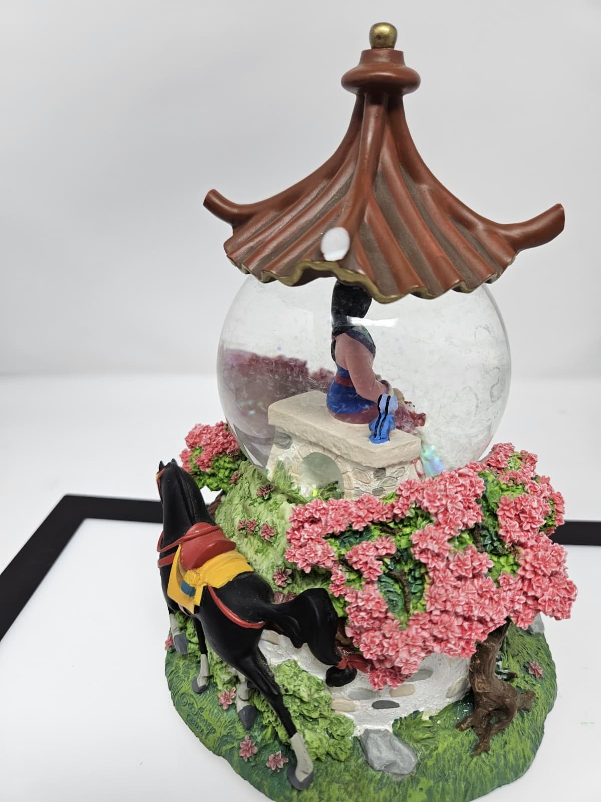 RARE Vintage Disney Mulan Snow Globe Music Box, Works Damaged* - Thumbnail 5