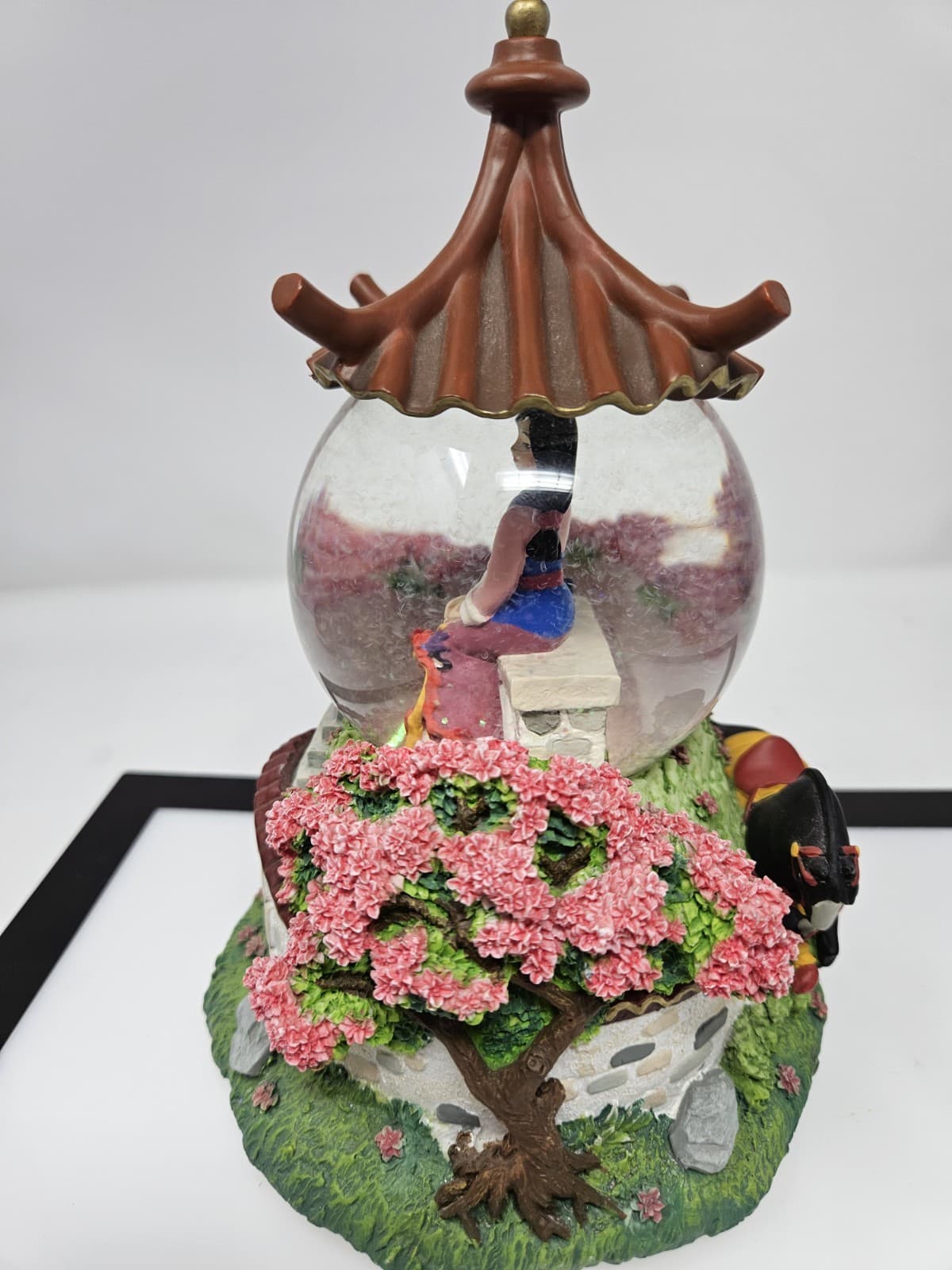 RARE Vintage Disney Mulan Snow Globe Music Box, Works Damaged* - Thumbnail 3