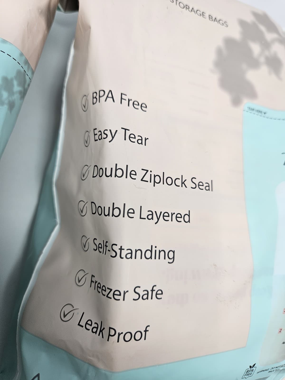 ZOMEE 100 Count 8OZ/240ML Freezer Safe Double Ziplock BREASTMILK STORAGE BAGS(2) - Thumbnail 2