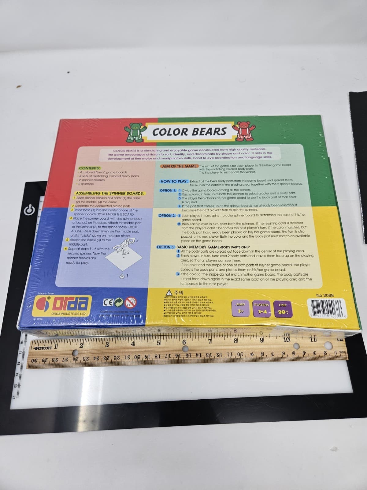 Color Bears Educational Game Orda Industries Sealed - Thumbnail 2