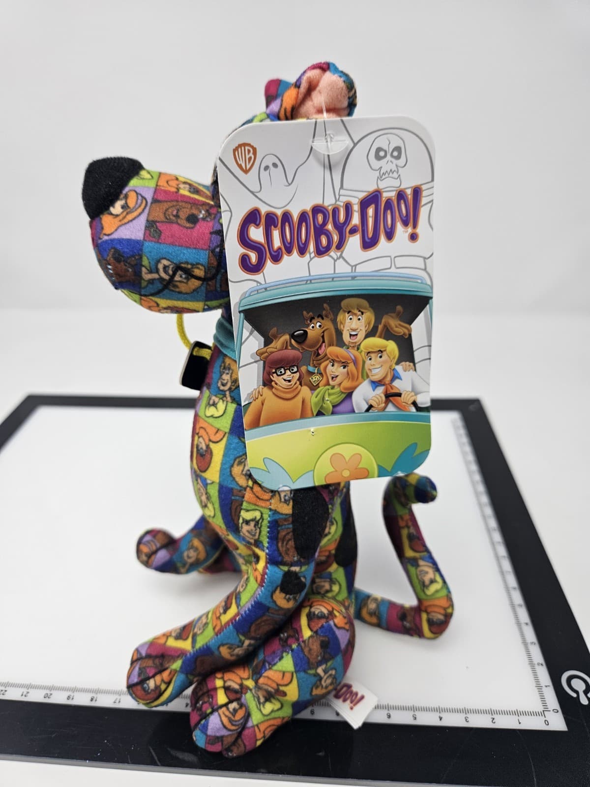 Rare & Unique 8" Scooby Doo Plush WB Multi Color patches With Tags - Thumbnail 3