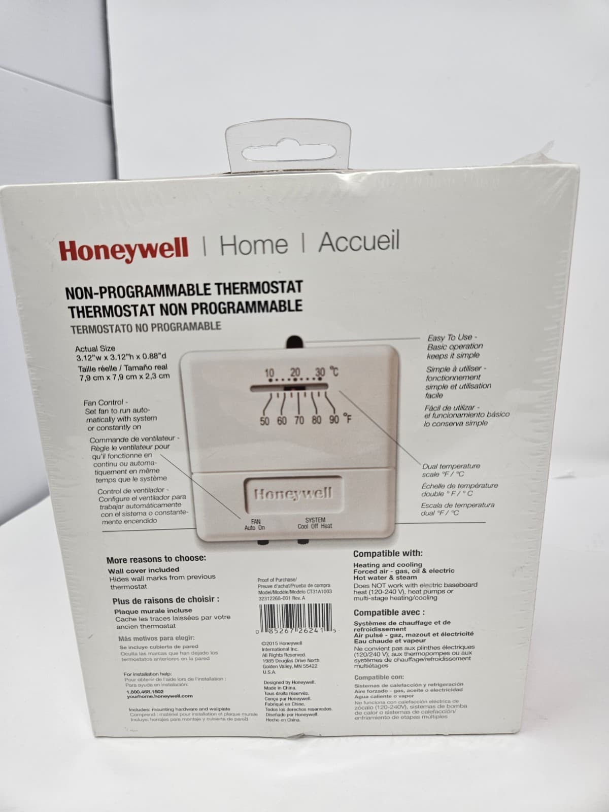 Honeywell Home CT31A Non-Programmable Thermostat - Thumbnail 2