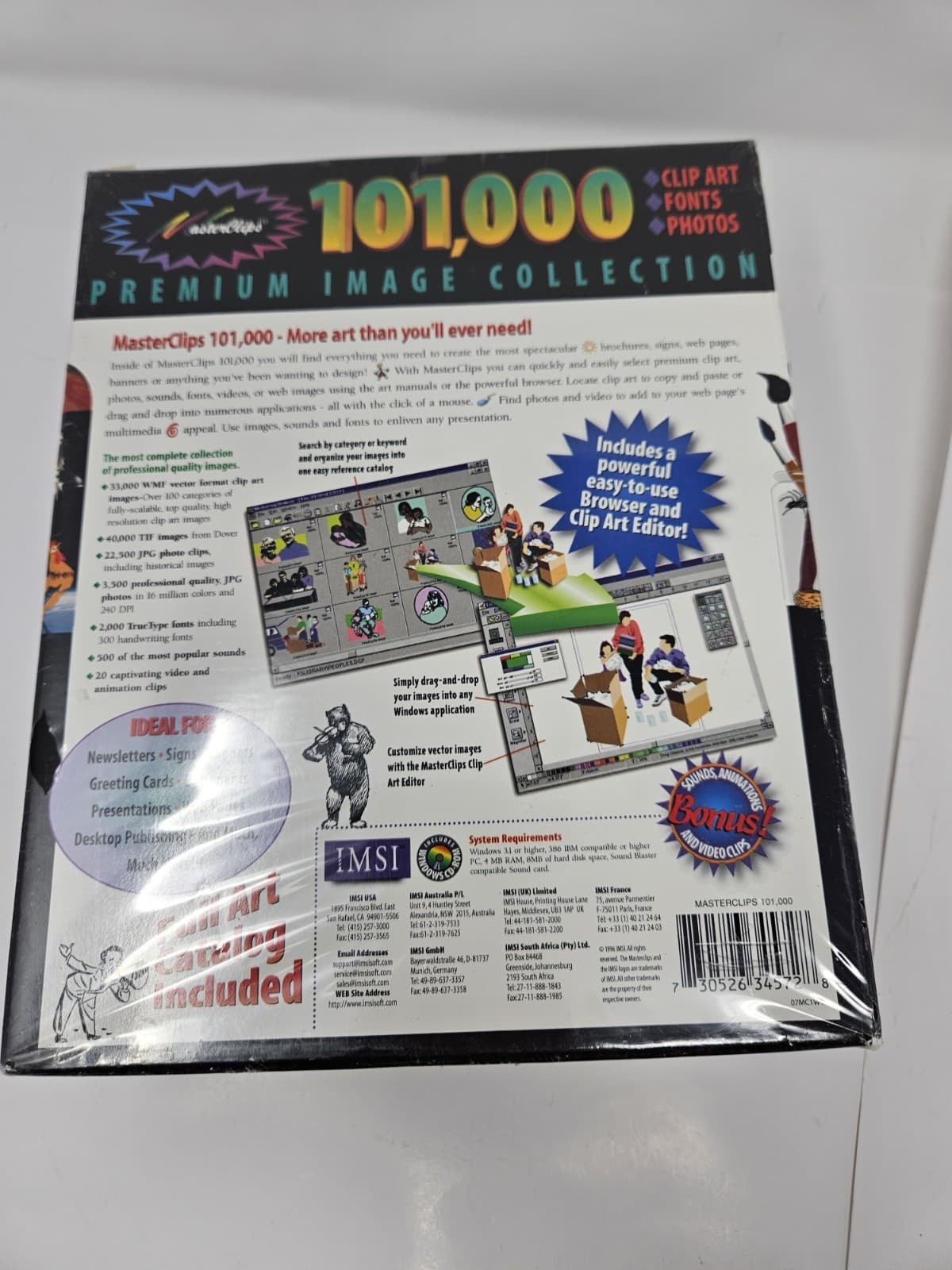 Masterclips 101,000 Premium Image Collection Windows Vintage 1996 Sealed - Thumbnail 3