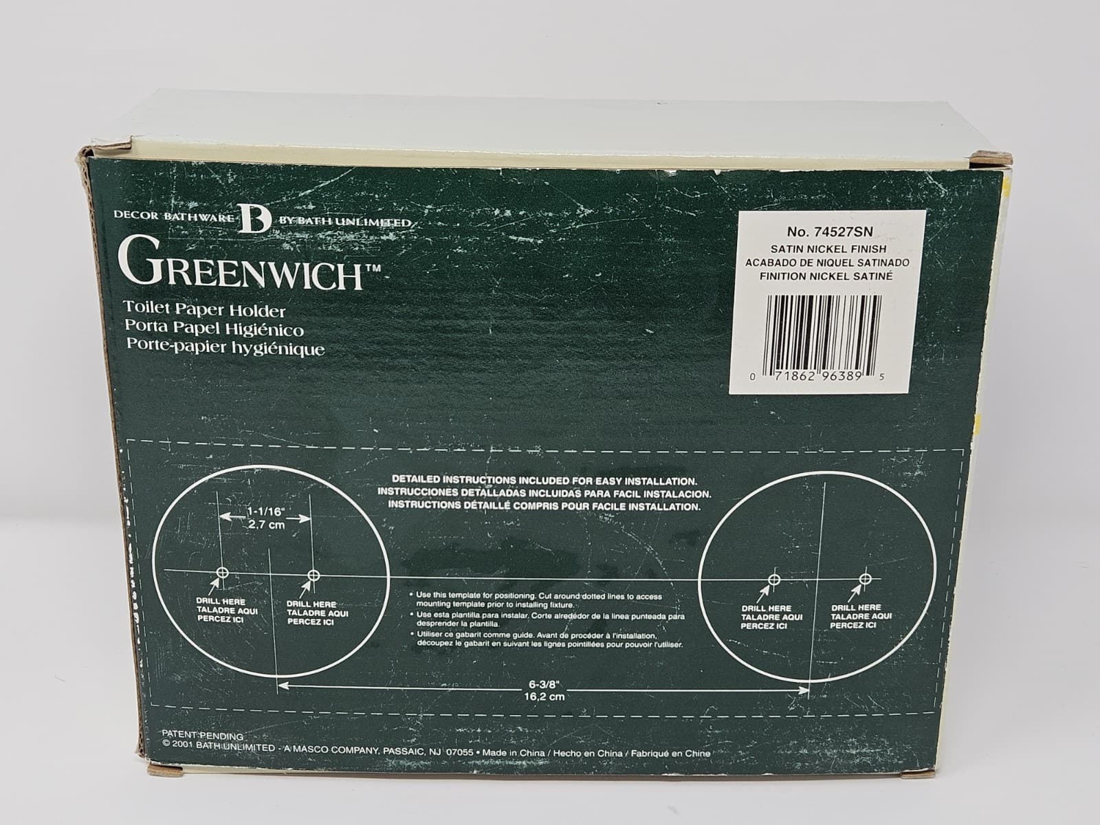 Decor Bathware Greenwich Bath Toilet Paper Holder Chrome Silver Finish NEW NIB - Thumbnail 2