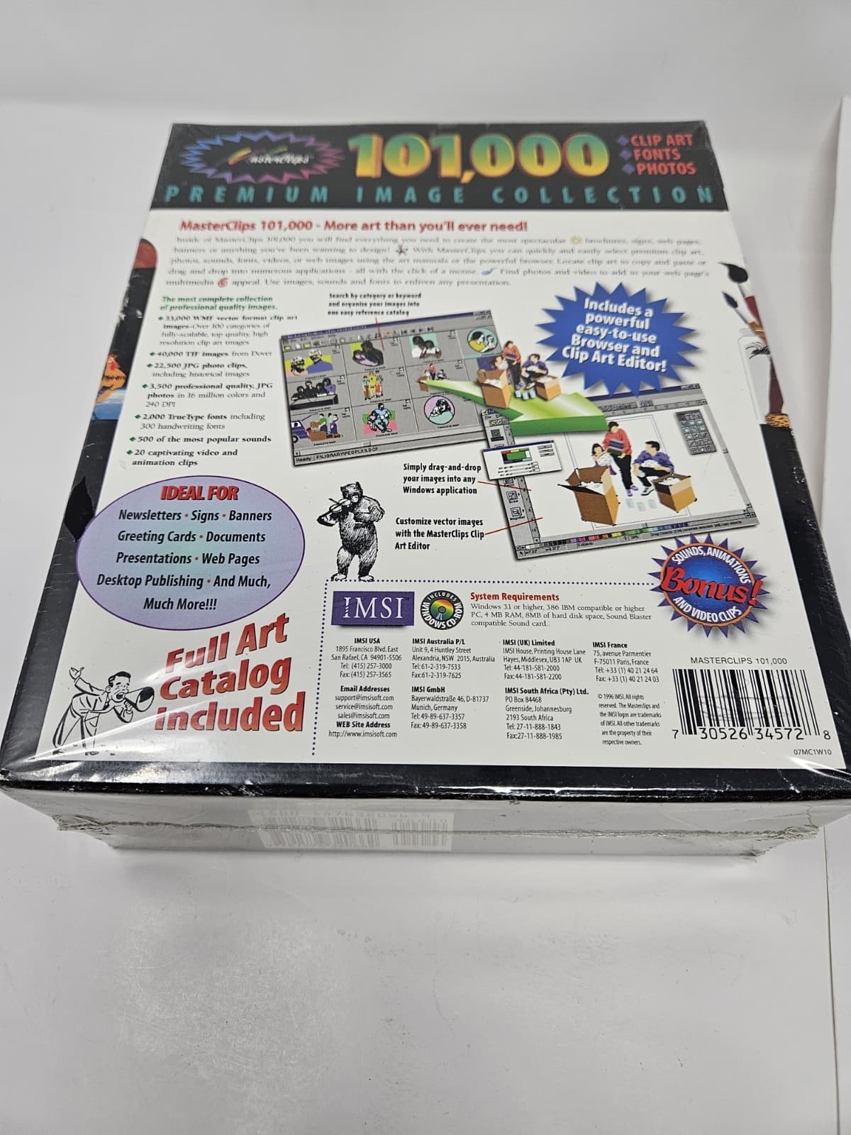 Masterclips 101,000 Premium Image Collection Windows Vintage 1996 Sealed - Thumbnail 5