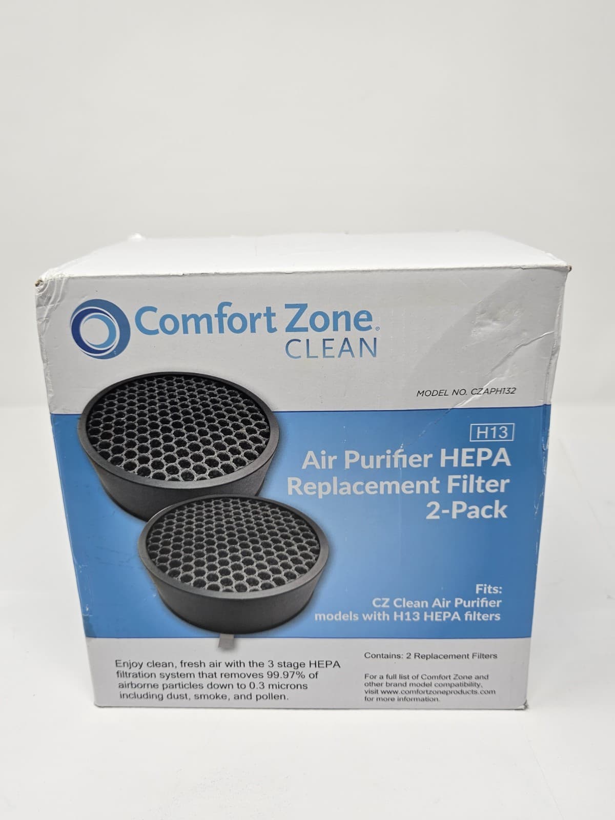 Comfort Zone Clean HEPA Filter CZAPH132 W Charcoal Pre-Filter Sealed Free Ship - Thumbnail 5