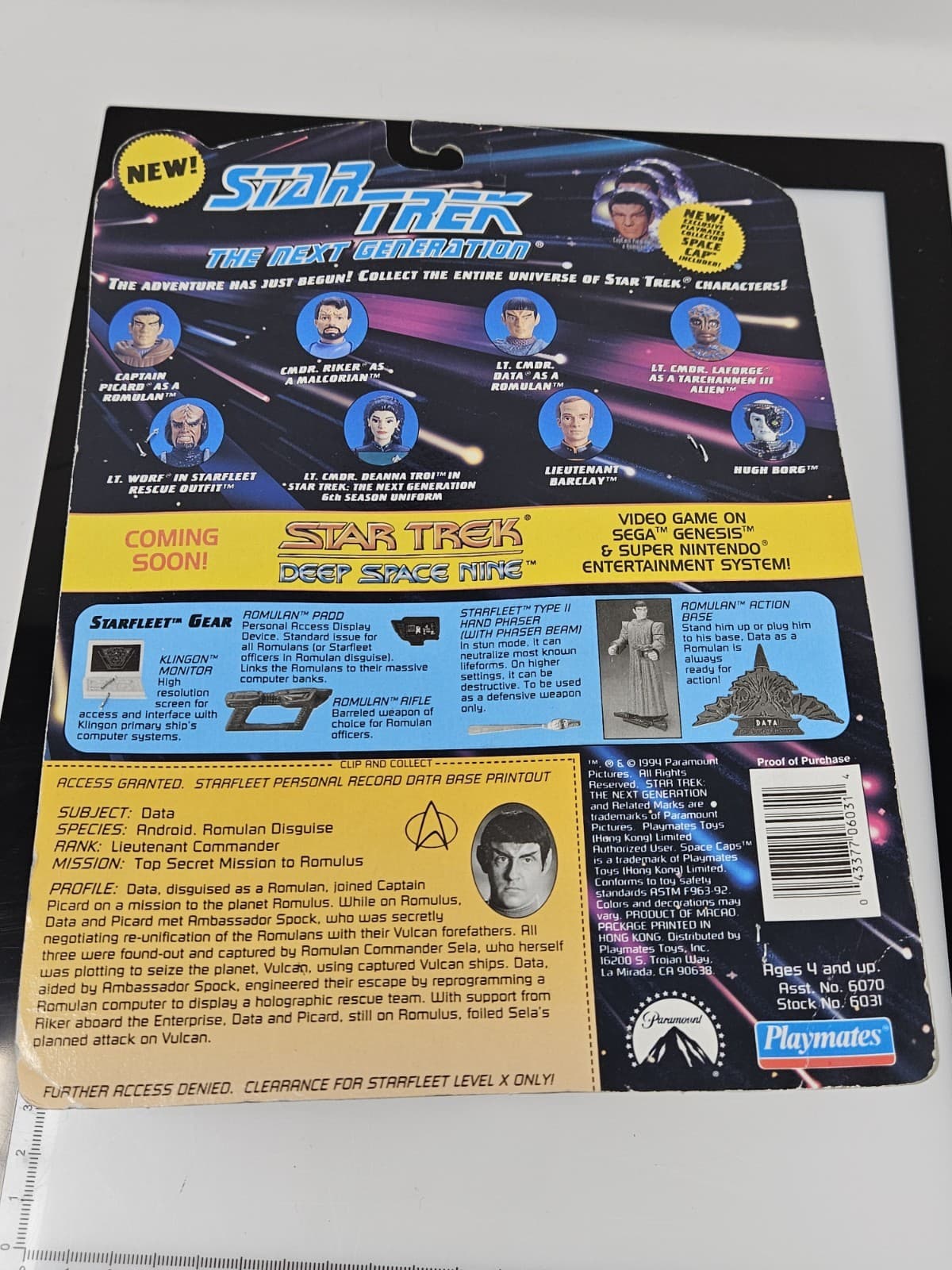 Star Trek TNG LT. Cmdr Data as a Romulan. Vintage 1994 Sealed Nib - Thumbnail 2