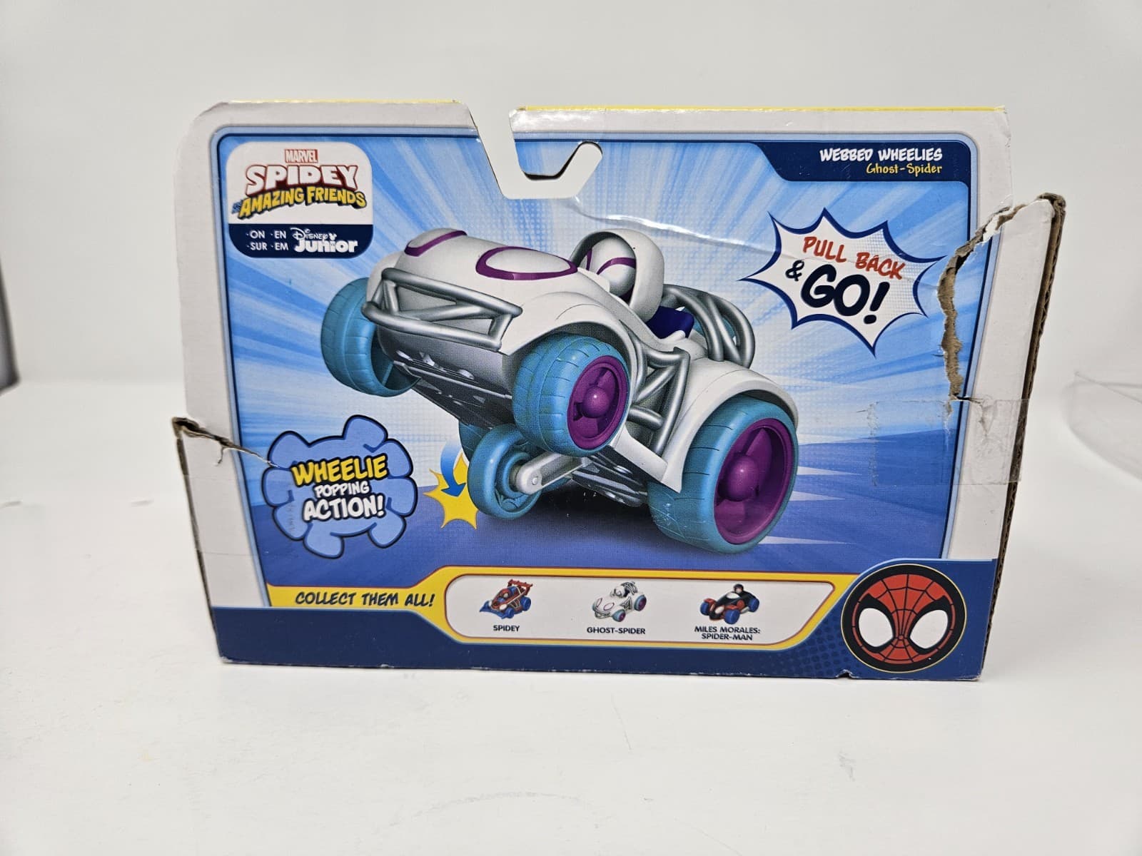 Marvel Disney Spidey and His Amazing Friends Ghost-Spider Webbed Wheelies Nib - Thumbnail 3
