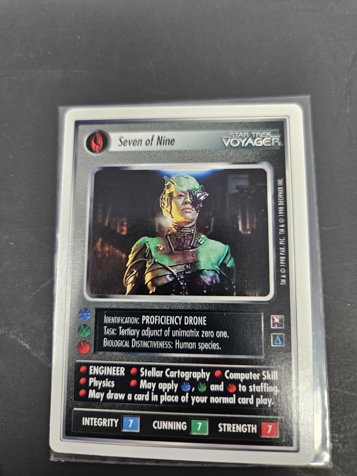 Star Trek CCG White Border Rare Preview Seven Of Nine