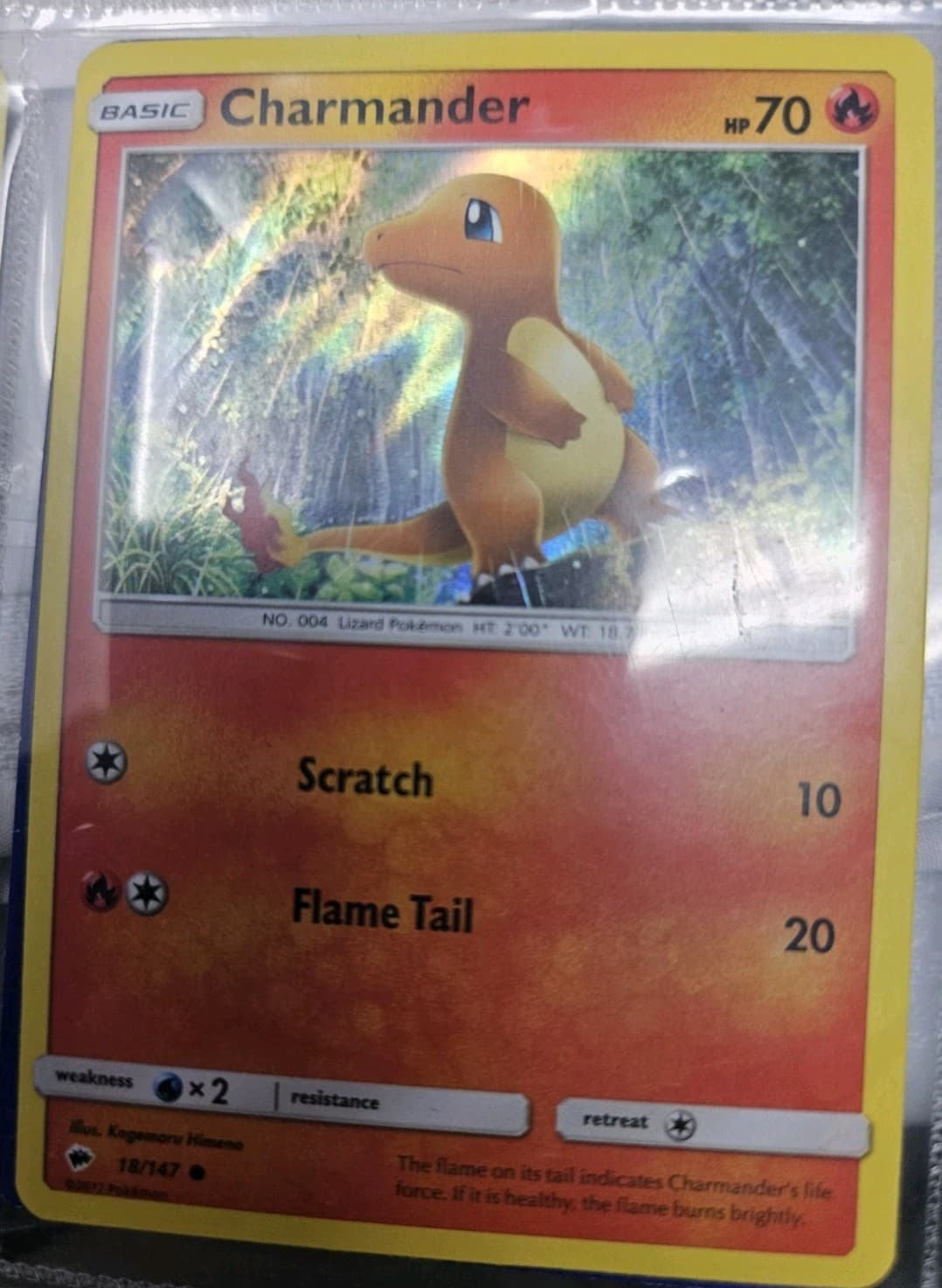 Pokémon CHARMANDER 18/147 Holo Burning Shadows Premium Collection