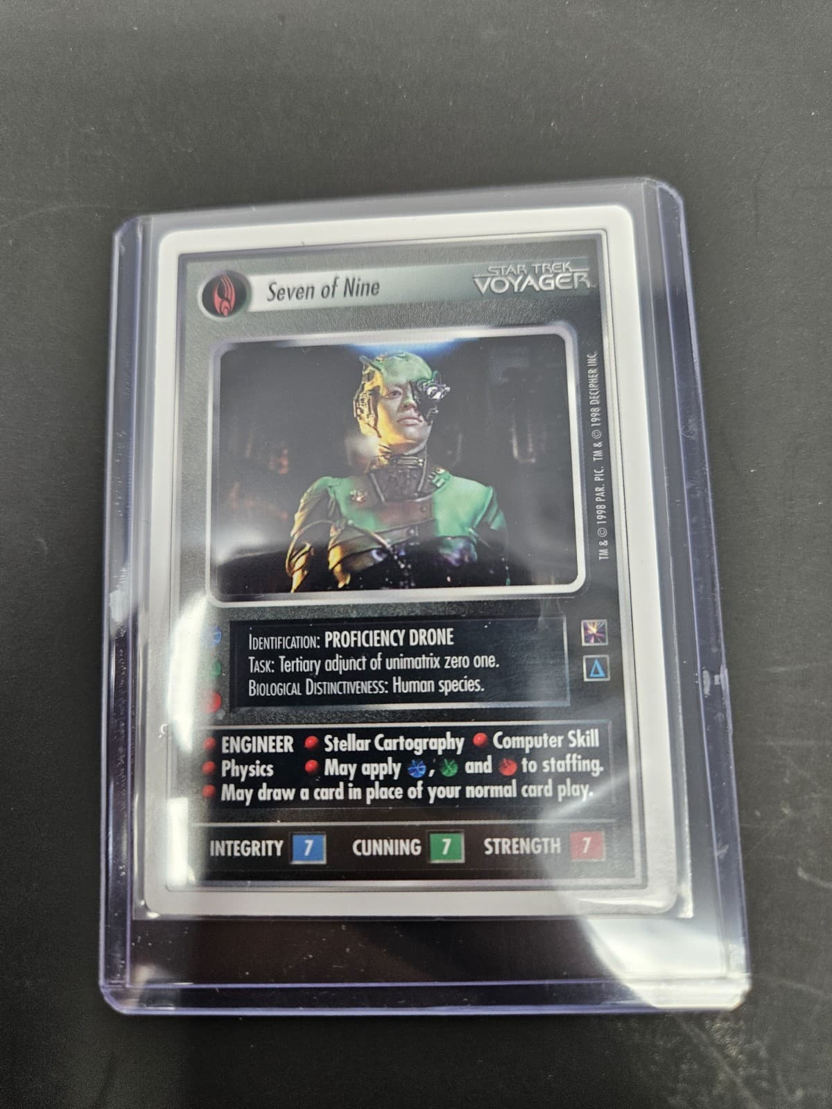 Star Trek CCG White Border Rare Preview Seven Of Nine - Thumbnail 3