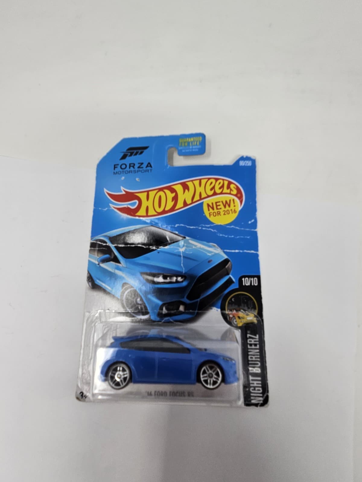 Hot Wheels '16 Ford Focus. Blue; 2016 Night Burnerz Series 10/10 Sealed - Thumbnail 2