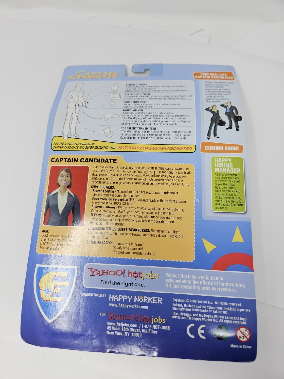2006 YAHOO HOT JOBS - CAPTAIN CANDIDATE ACTION FIGURE, Sealed In Package - Thumbnail 2