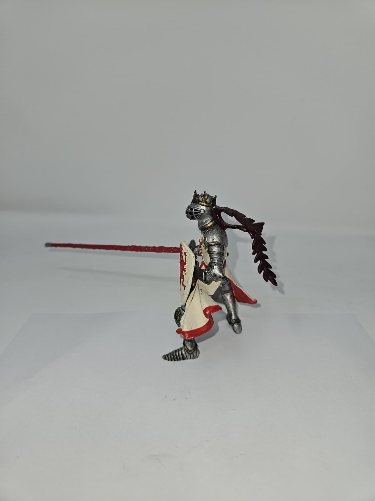 2006 Papo Knight & Castles Red Dragon Knight with Jousting Lance Free Ship - Thumbnail 4