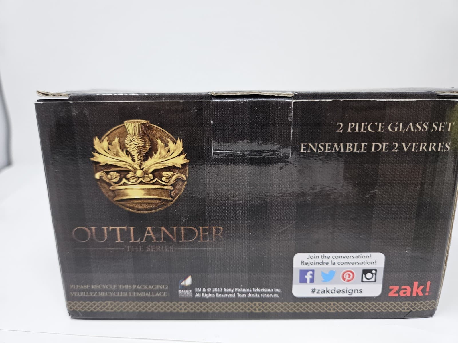 OUTLANDER 2 Whisky Water Drinking GLASSES Jaime Fraser Memorabilia Scotland Fan - Thumbnail 2