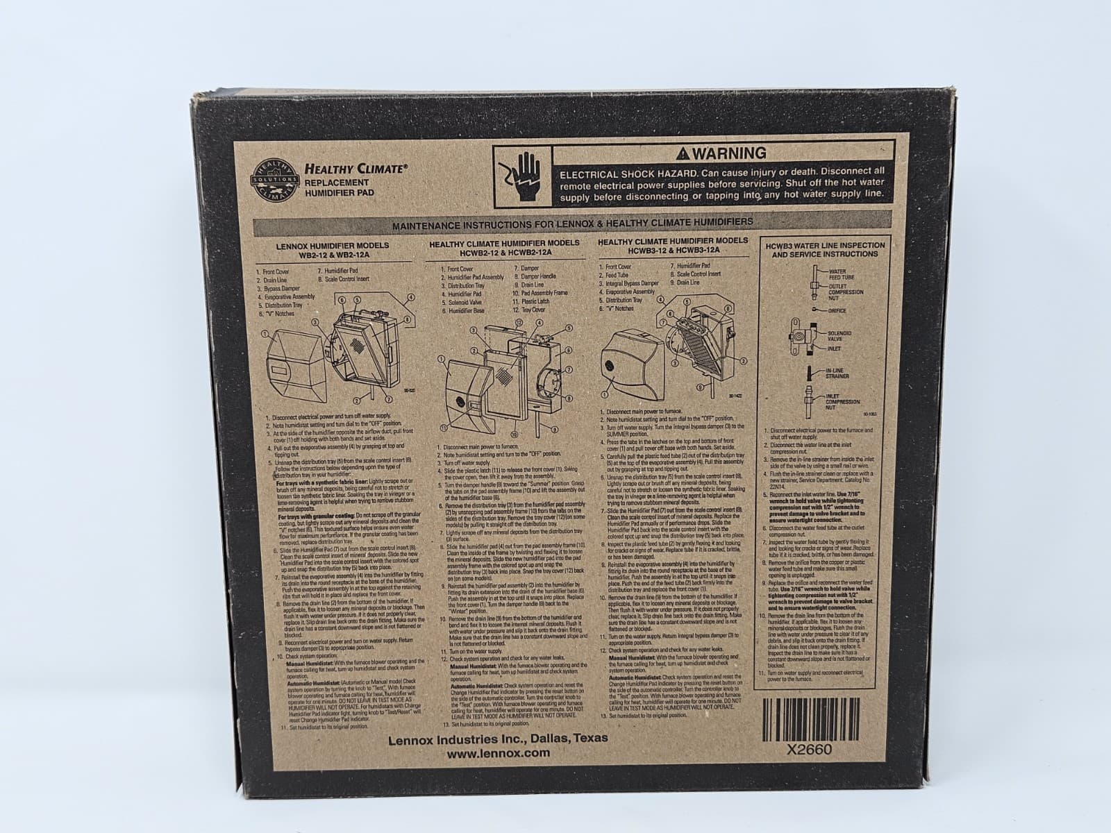1 Pack Water Filter Compatible with Lennox Healthy Climate #10 X2660 Fits WB2-12 - Thumbnail 2