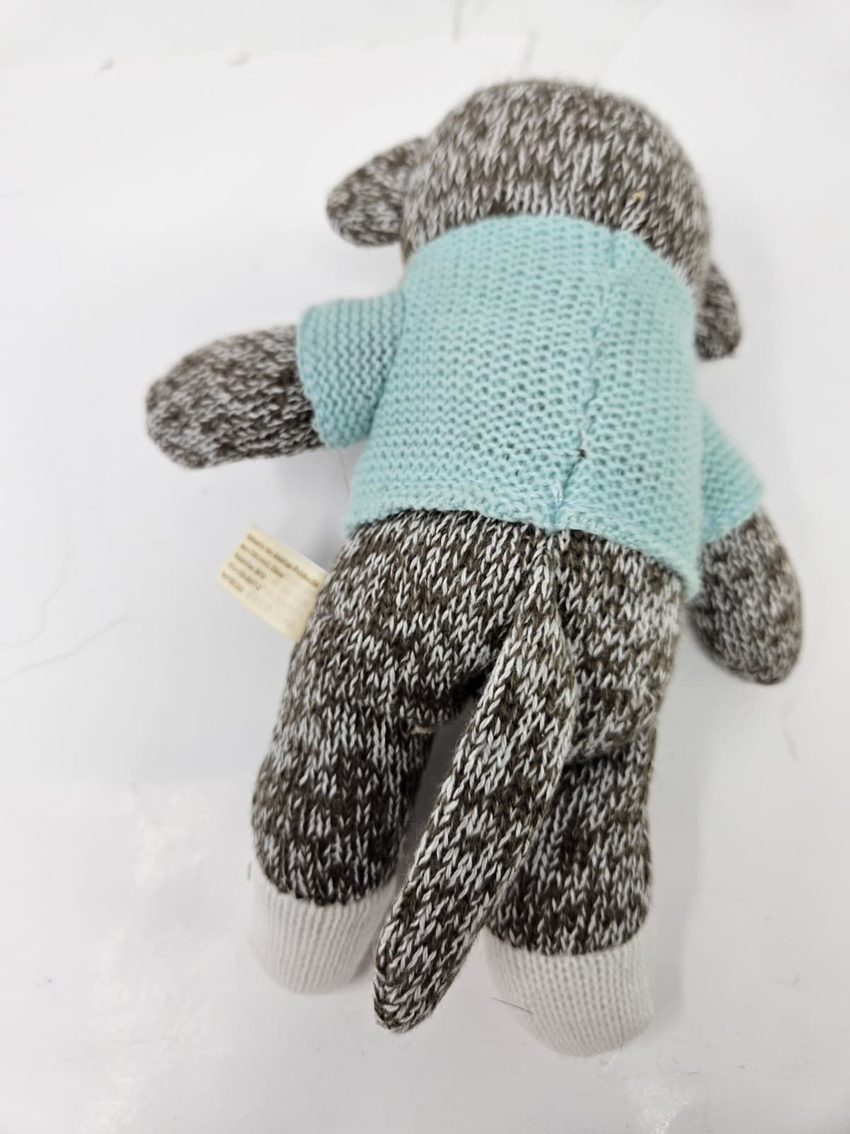 Dan Dee Collector's Choice Plush Toy Sock Monkey In Green Sweater 9 Inch - Thumbnail 2