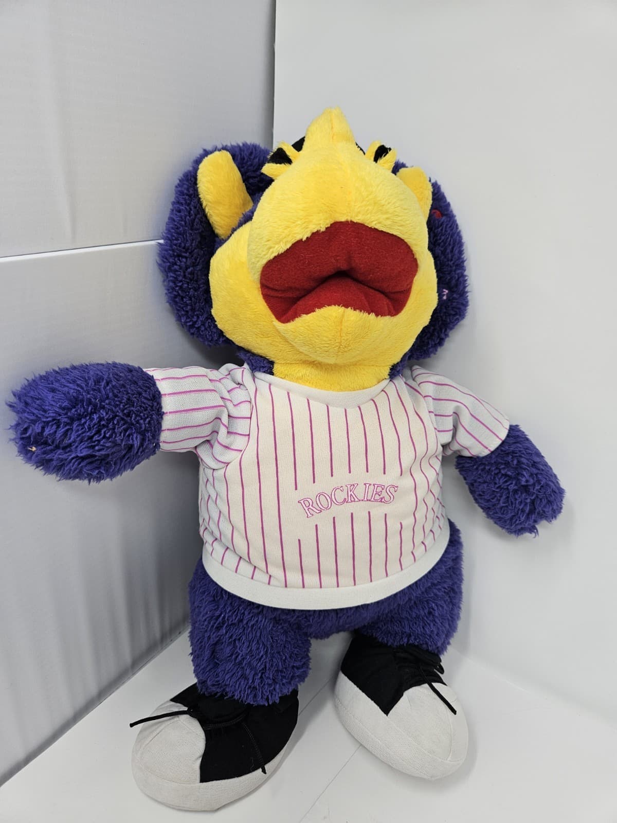 CR COLORADO ROCKIES BASEBALL DINGER PLUSH STUFFED ANIMAL DINOSAUR MASCOT 14” - Thumbnail 2
