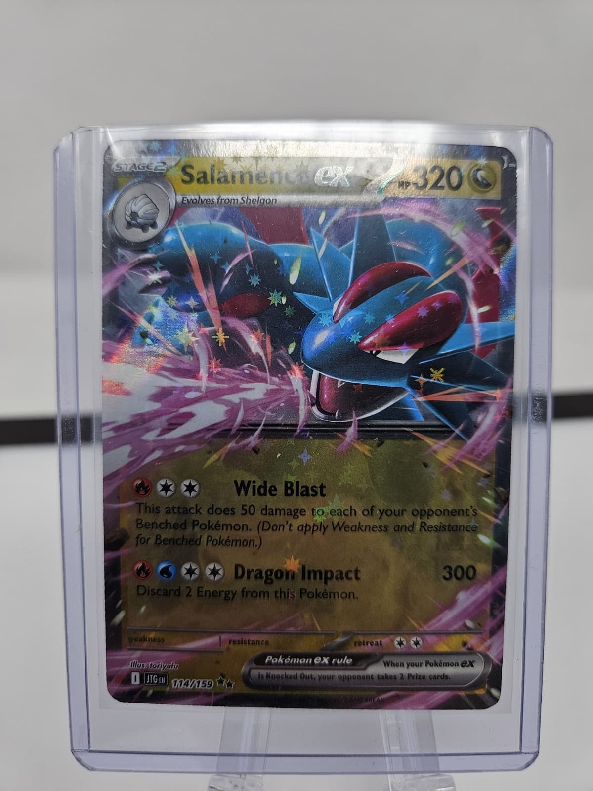 SALAMENCE EX 114/159 DOUBLE RARE JOURNEY TOGETHER POKEMON NEAR MINT