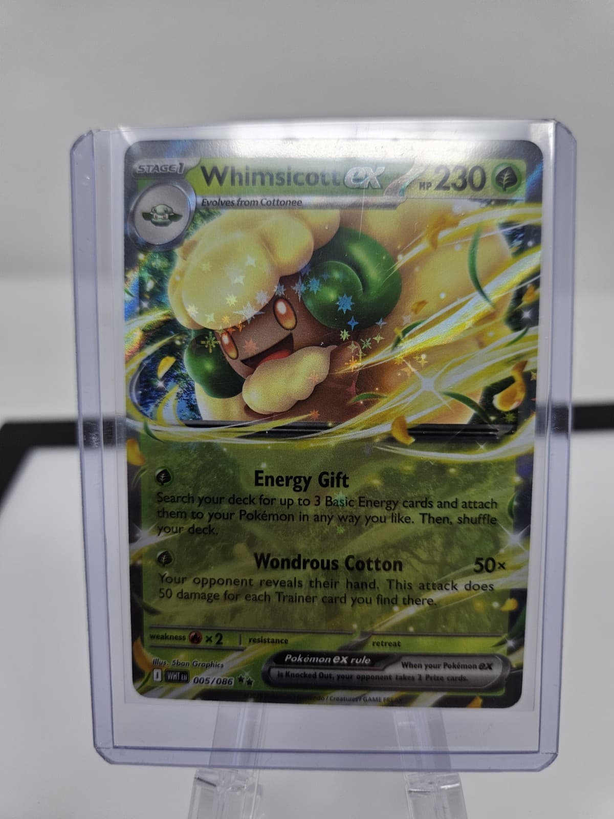 Whimsicott ex - 005/086 - SV: White Flare Double Rare Pokemon TCG