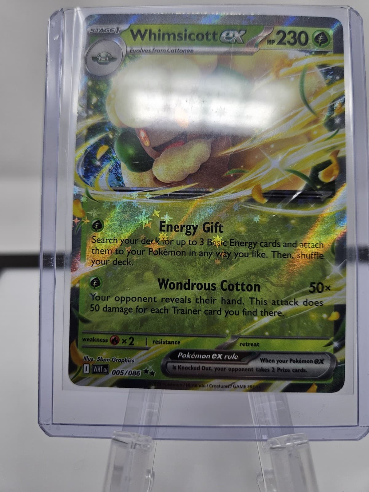 Whimsicott ex - 005/086 - SV: White Flare Double Rare Pokemon TCG - Thumbnail 3