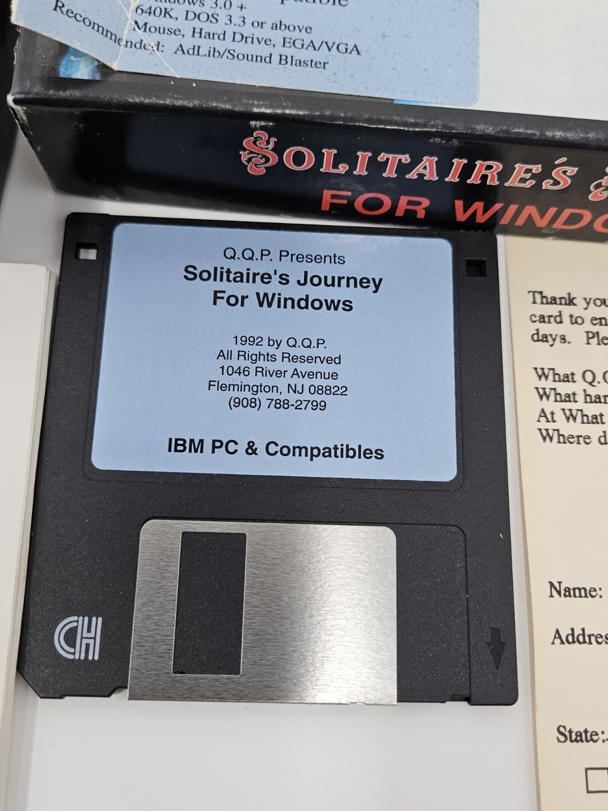 Solitaire's Journey North American PC 3.5" Diskette 1992 QQp IBM PC Compatibles - Thumbnail 3