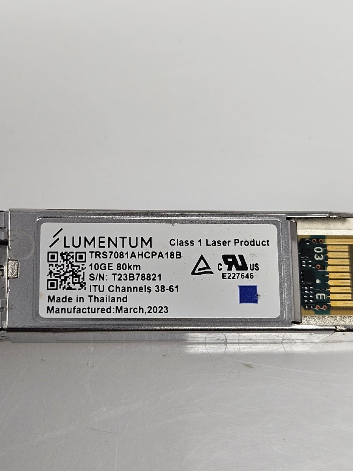 LUMENTUM TRS7081AHCPA18B ENHANCED TUNABLE 10G 80KM OPTICAL TRANSCEIVER 10GBE - Thumbnail 2