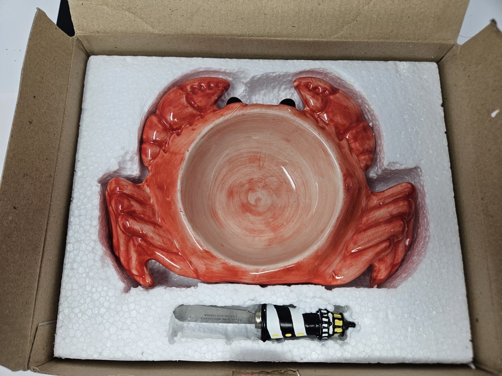 "BOSTON WAREHOUSE" Dip Bowl & Spread Set "CRAB DECOR" - Thumbnail 3