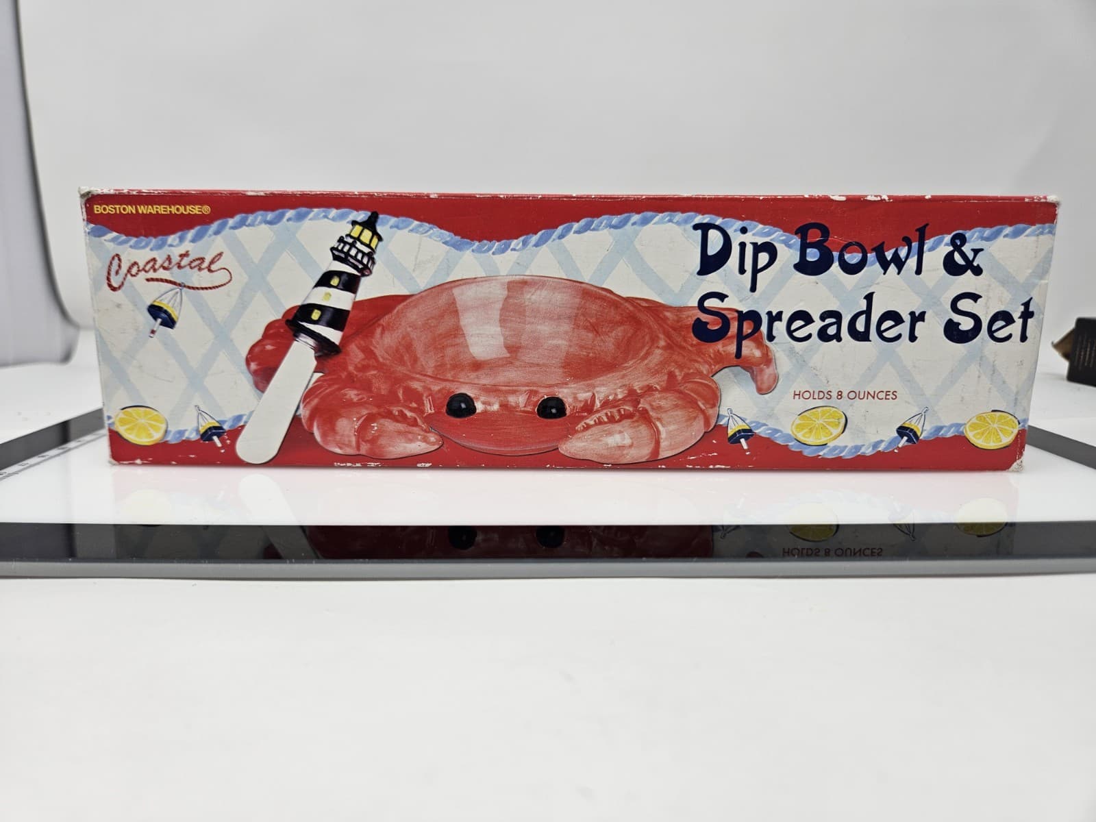 "BOSTON WAREHOUSE" Dip Bowl & Spread Set "CRAB DECOR" - Thumbnail 2