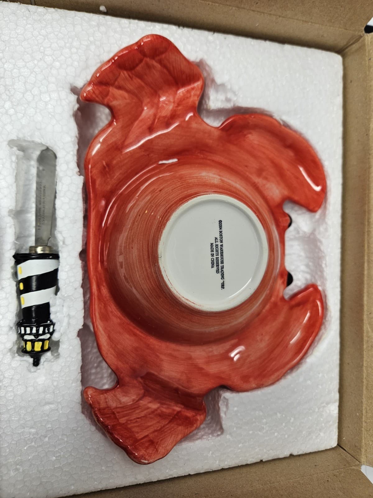 "BOSTON WAREHOUSE" Dip Bowl & Spread Set "CRAB DECOR" - Thumbnail 4