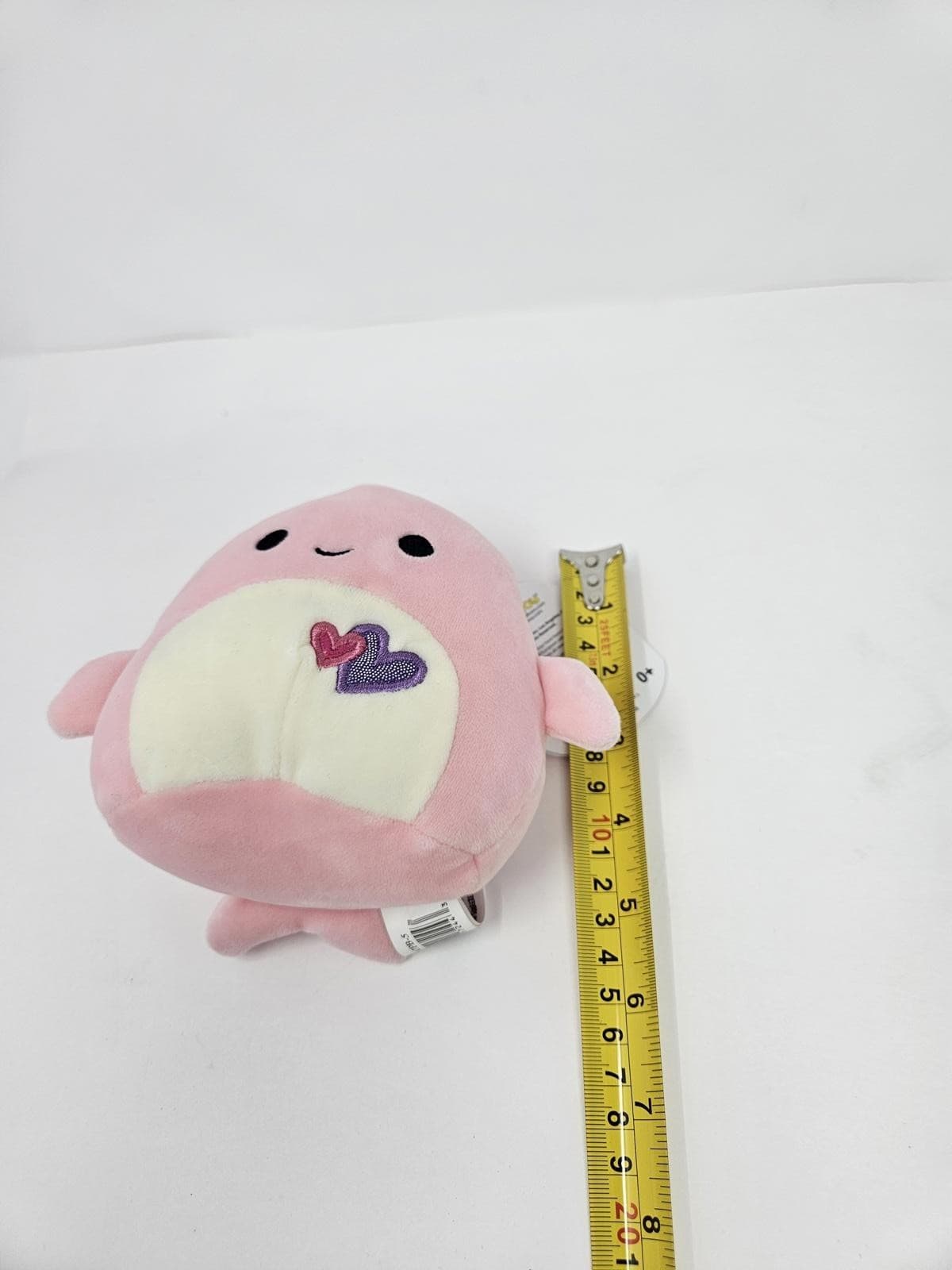 DAJA THE DOLPHIN Squishmallow 5" Soft Plush Toy Pink Hearts Rare Ocean NWT - Thumbnail 4